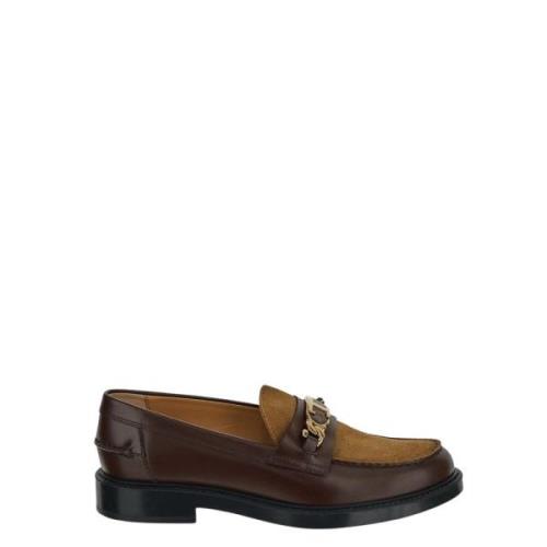 Elegante T-Chain Loafers Tod's , Brown , Dames