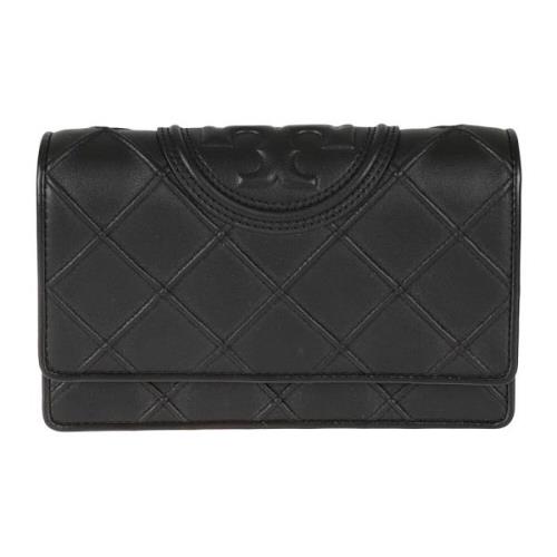 Soft Chain Wallet - Stijlvol en Functioneel Tory Burch , Black , Dames