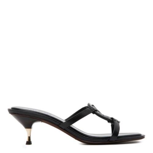 Zwarte Miller Bombé Sandalen van Kalfsleer Tory Burch , Black , Dames