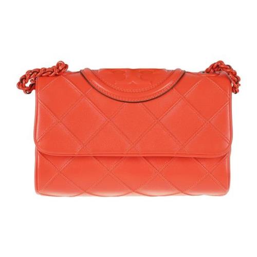 Fleming Soft Small Convertible Schoudertas Tory Burch , Red , Dames