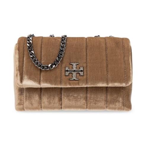 ‘Kira Small’ fluwelen schoudertas Tory Burch , Beige , Dames