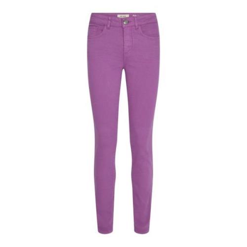 Slim-Fit High-Waisted Colour Pant Broek MOS Mosh , Purple , Dames