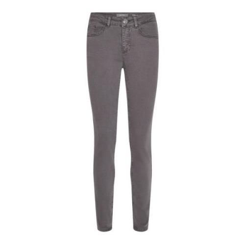 Slim-Fit High-Waisted Colour Pant Broek MOS Mosh , Gray , Dames