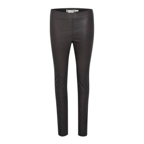 Stoere Leren Leggings InWear , Black , Dames