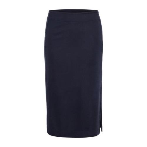 Tijdloze Marineblauwe Midi Rok InWear , Blue , Dames