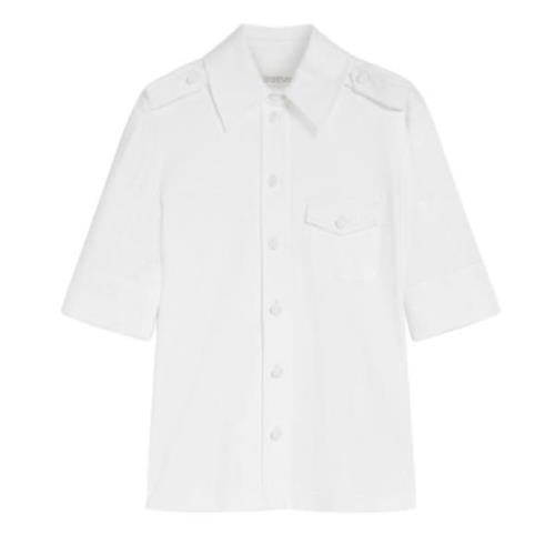 Short Sleeve Shirts Sportmax , White , Dames