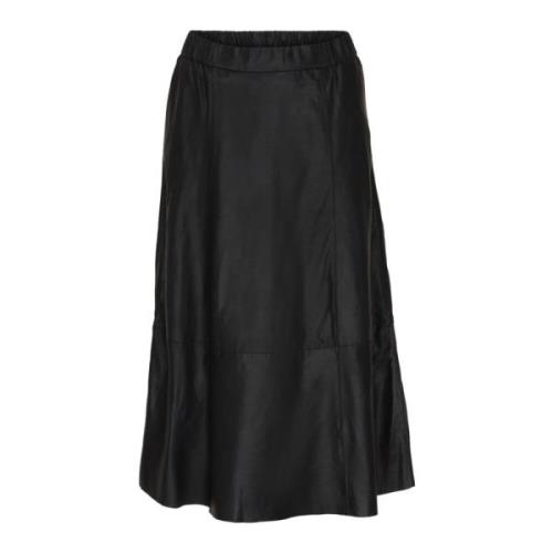 A-Shape Leren Rok 100096 Btfcph , Black , Dames