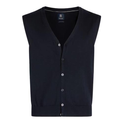 Pima katoenen gebreide tanktop Boggi Milano , Blue , Heren