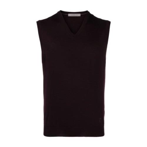 Merino Wol Gebreid Vest Corneliani , Red , Heren