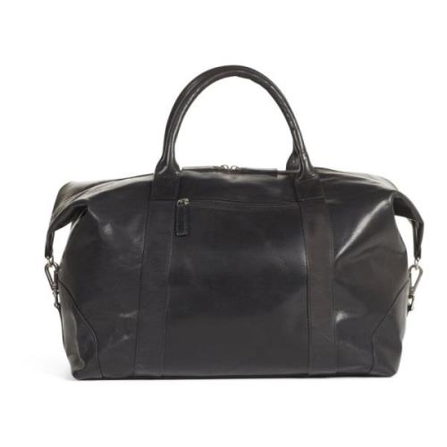 Zwarte Leren Weekendtas Howard London , Black , Heren