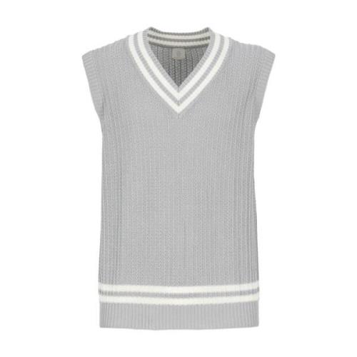 Sleeveless Knitwear Eleventy , Gray , Heren