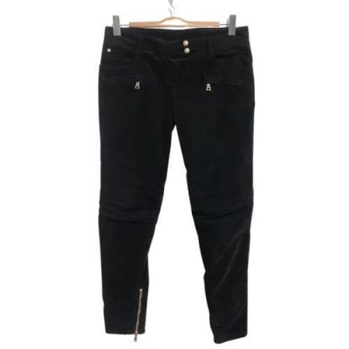 Pre-owned Denim jeans Balmain Pre-owned , Black , Dames