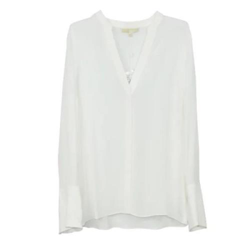 Pre-owned Silk tops Michael Kors Pre-owned , White , Dames