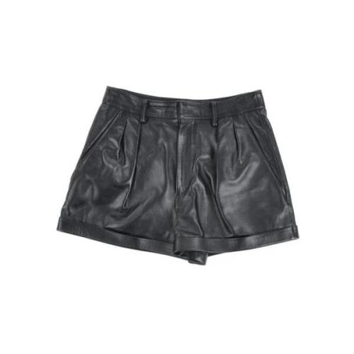 Tweedehands Leren Shorts-Rokken Isabel Marant Pre-owned , Black , Dame...