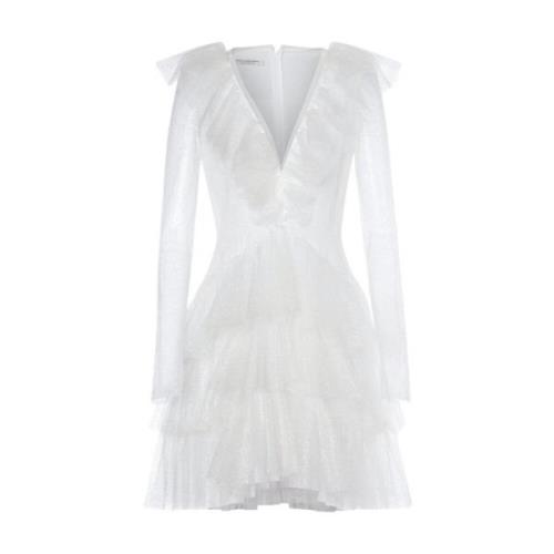 Tule Jurk met Plooien Philosophy di Lorenzo Serafini , White , Dames