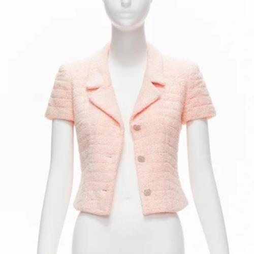 Pre-owned Nylon outerwear Chanel Vintage , Pink , Dames