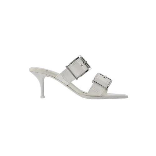 Pre-owned Leather sandals Alexander McQueen Pre-owned , White , Dames