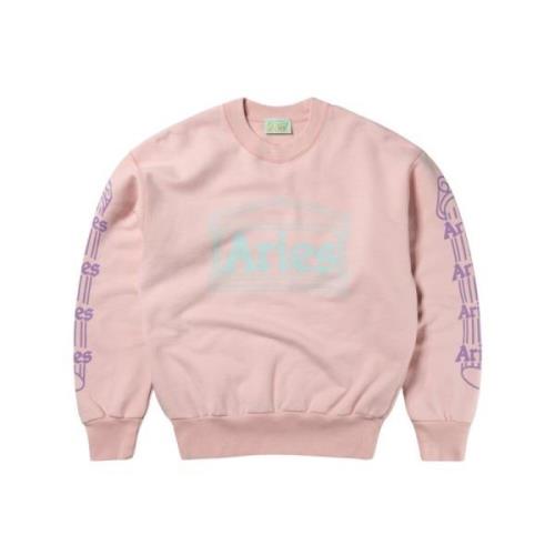 Column Sweatshirt Aries , Pink , Dames
