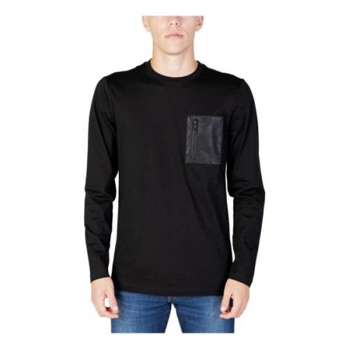 Heren Zwart Langemouw T-shirt Antony Morato , Black , Heren