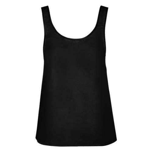 Wijdvallende tanktop met brede bandjes MVP wardrobe , Black , Dames