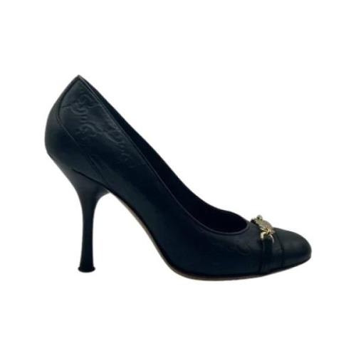 Pre-owned Leather heels Gucci Vintage , Black , Dames