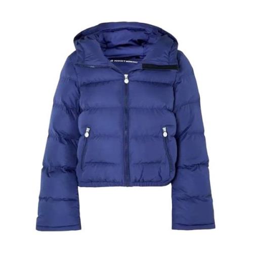 Navy Polar Flare Jas met Capuchon Perfect Moment , Blue , Dames