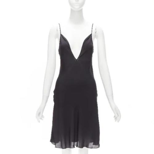 Pre-owned Silk dresses Oscar De La Renta Pre-owned , Black , Dames