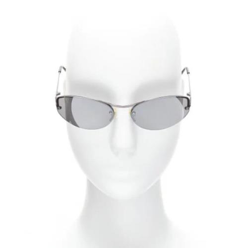 Pre-owned Metal sunglasses Versace Pre-owned , Gray , Dames
