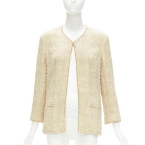 Pre-owned Cotton outerwear Chanel Vintage , Beige , Dames