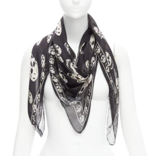 Pre-owned Silk scarves Alexander McQueen Pre-owned , White , Dames