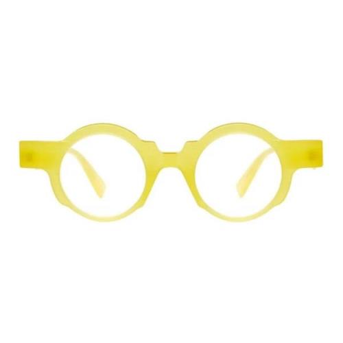 Gele ronde bril Kuboraum , Yellow , Dames