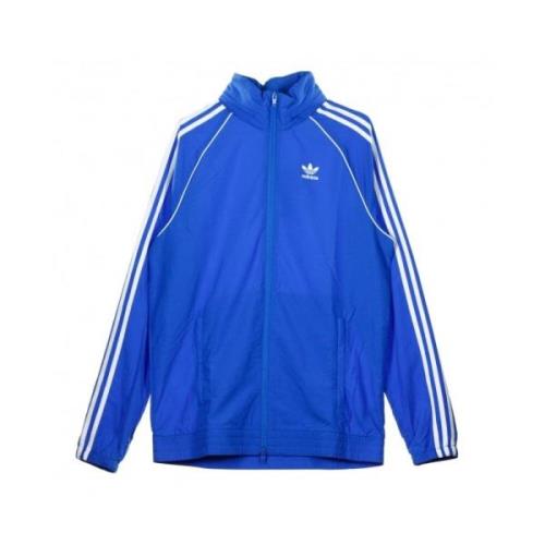 Gestreepte Windbreaker Jas Adidas , Blue , Heren