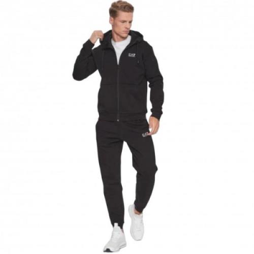 Zwarte EA7 Trainingspak voor Heren Armani , Black , Heren