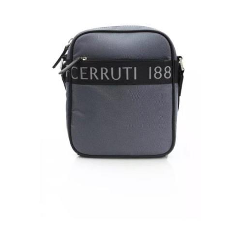 Grijze Nylon Messenger Tas met Ritssluiting Cerruti 1881 , Gray , Here...