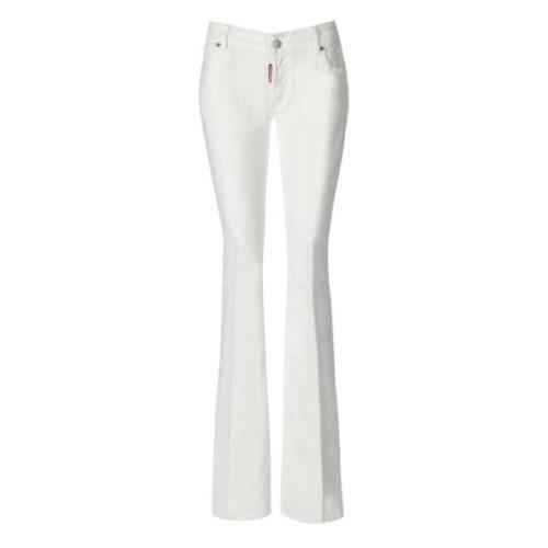 Twiggy Witte Flare Jeans Dsquared2 , White , Dames