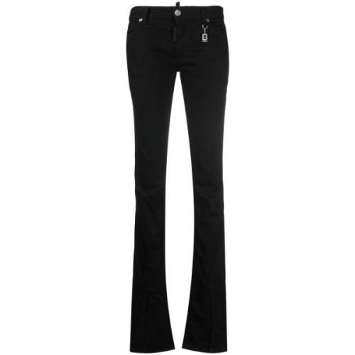 Flared Jeans, Klassieke Stijl Dsquared2 , Black , Dames