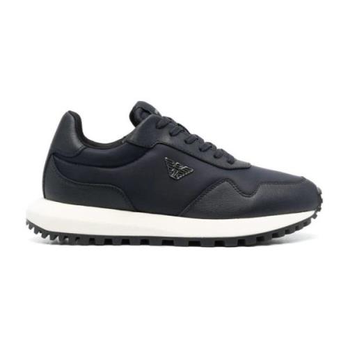 Blauwe Casual Sneakers Emporio Armani , Blue , Heren