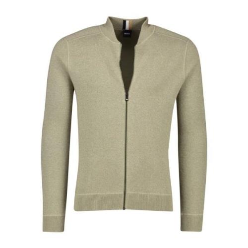 Groene Vest met Opstaande Kraag en Rits Hugo Boss , Green , Heren