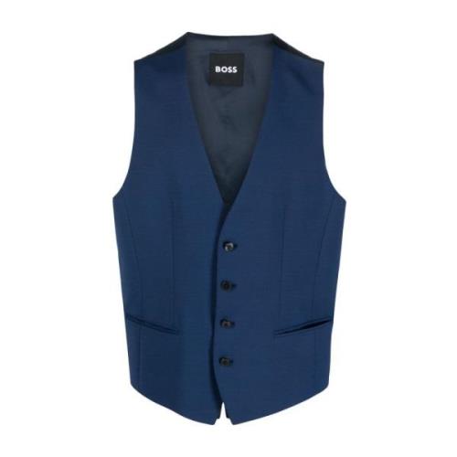 Suit Vests Hugo Boss , Blue , Heren