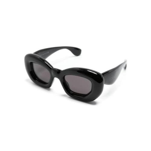 Zwarte zonnebril met originele accessoires Loewe , Black , Heren