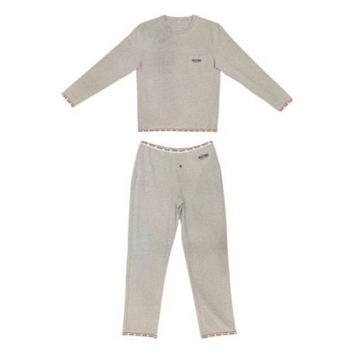 Comfortabele katoenen pyjama voor mannen Moschino , Gray , Heren