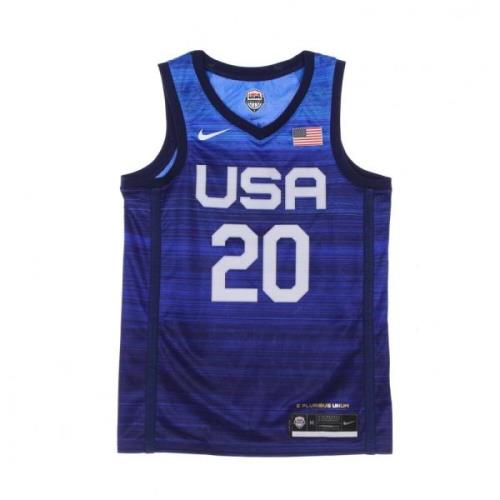Beperkt Road Team USA Basketbalshirt Nike , Blue , Heren