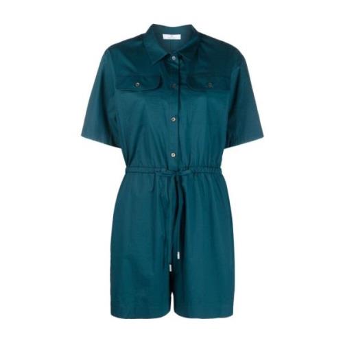 Blauwe Playsuit met Korte Mouwen en Zakken Paul Smith , Blue , Dames