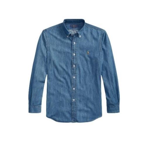 Slim Fit Denim Overhemd Polo Ralph Lauren , Blue , Heren