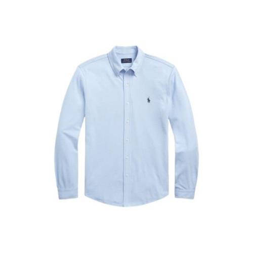Klassieke Katoenen Piqué Overhemd Polo Ralph Lauren , Blue , Heren