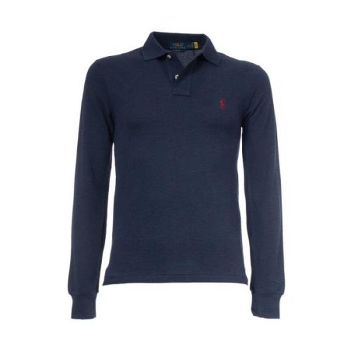 Katoenen Polo Shirt met Logo Polo Ralph Lauren , Blue , Heren