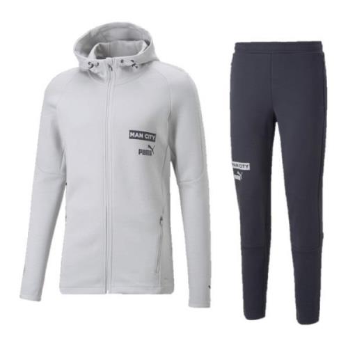 Grijze Casuals Hooded Trainingspak 2022-2023 Puma , Gray , Heren