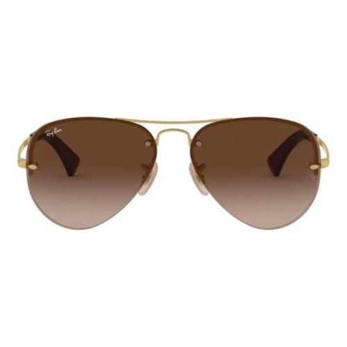 Brown Gradient Metal Sunglasses Ray-Ban , Brown , Dames