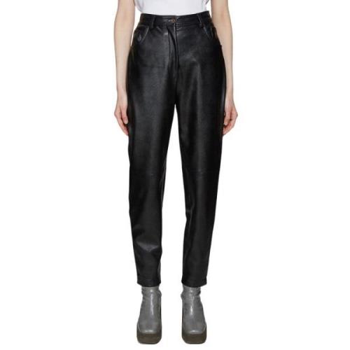 Hailey Imitatieleren Broek Stella McCartney , Black , Dames