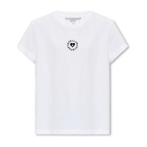 T-shirt met logo Stella McCartney , White , Dames
